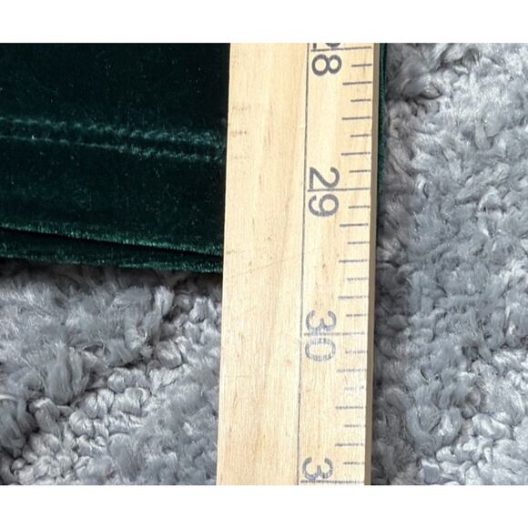 JM Collection Velour Pants Size M Comfy Long Green Wide Leg Velvet Slacks - Picture 5 of 7